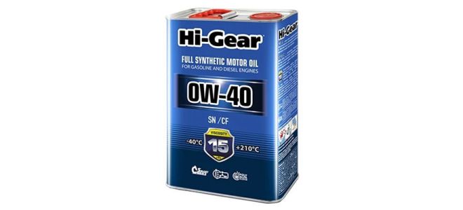 Обзор масла Hi-Gear 0W-40 SN/CF