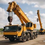Самоходные краны в работе площадки и цеха