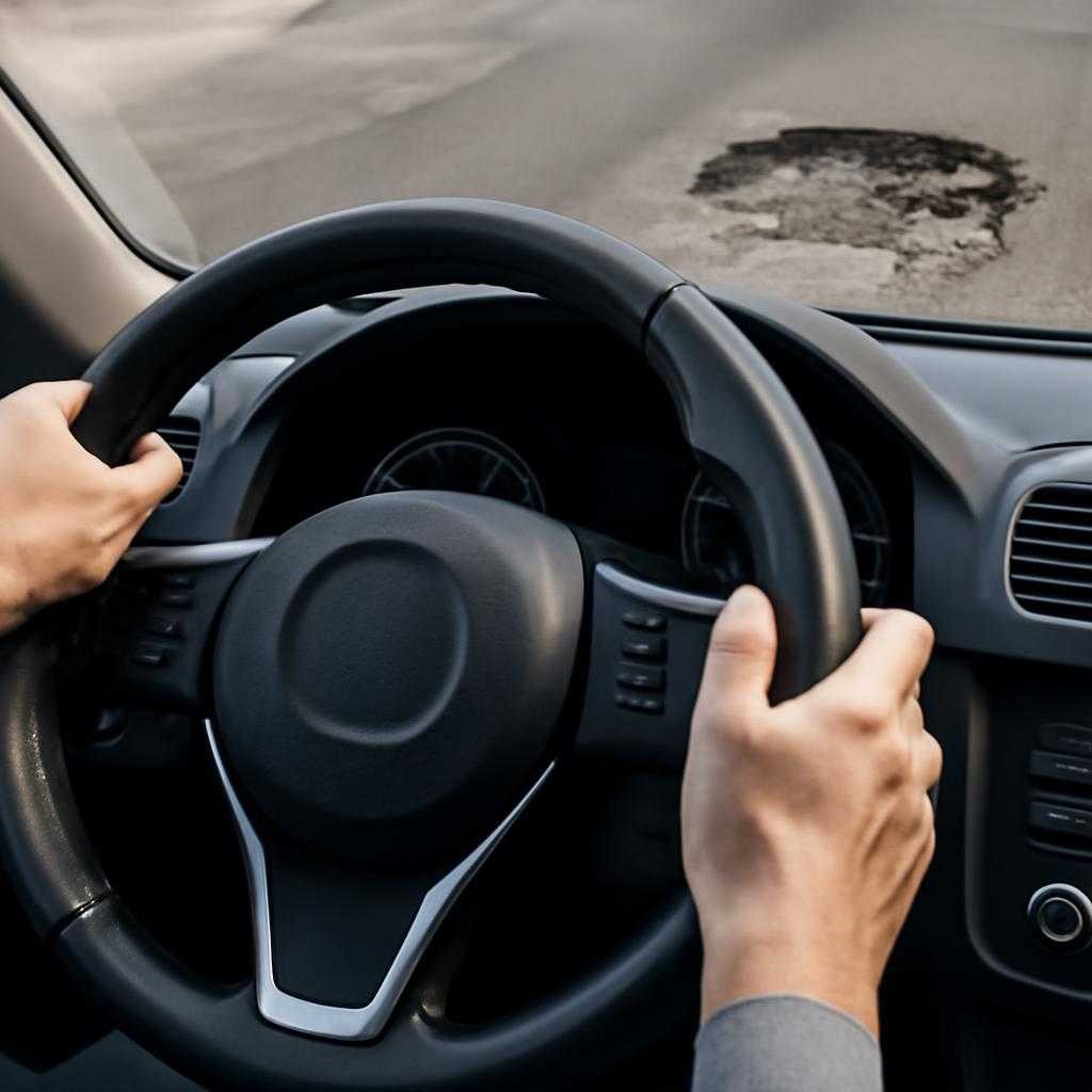 руль уводит в сторону после наезда на яму